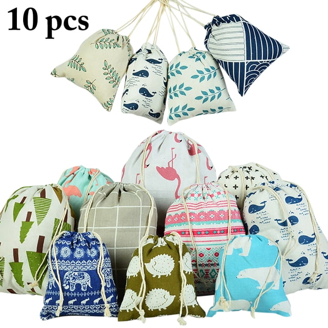 Coofit 10PCS Cordon Pochette d'Impression Réutilisable Cordon Sac Sac de Rangement Sac de Rangement