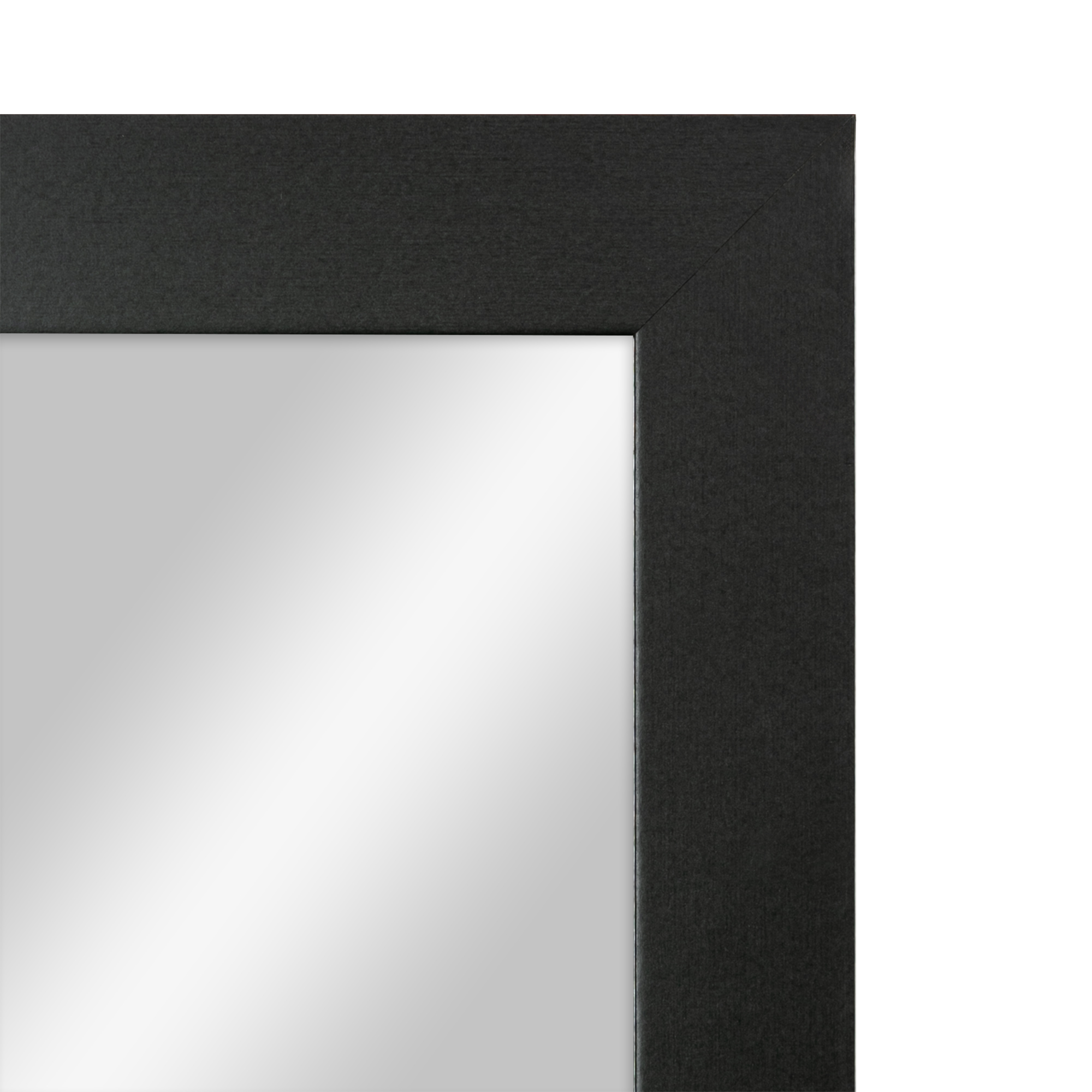Mainstays Over-the-Door Rectangular Mirror, Black, 14.25" x 50.45" photo 2