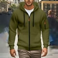 thumbnail image 2 of QHFBli Casual Men's Hoodie Mens Slim Fit Hooded Sweatshirt Casual Pullover for Fall Winter Daily Wear Comfortable Non Stretch Pure Color Hoodie GN1 M, 2 of 7