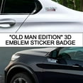 thumbnail image 3 of Old Man Edition Car Emblem, Old Man Addition Car Emblem, 3D Metal Emblem Sticker Badge for Cars Truck SUV Fits Fender or Rear Tailgate Bumper Stickers (Silver Black), 3 of 8