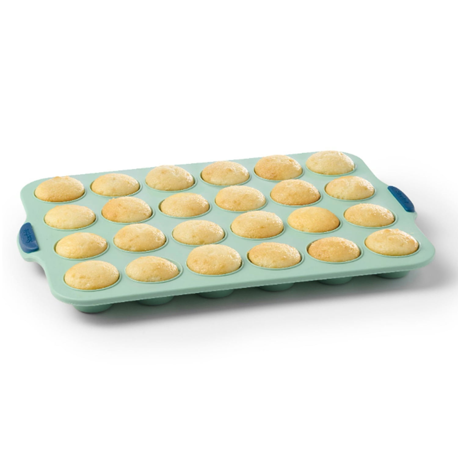 Starfrit 24-Cup Silicone Mini Muffin Pan , 1.75 in Diameter Cups with Integrated Metal Frame