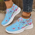 thumbnail image 7 of Mepaouo Casual Shoes Women Rhinestone Floral Print High Top Sneakers Lightweight Comfy Walking Shoes, 7 of 7