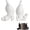 White 2pcs, variant on Yoga Hippo Bookends Set of 2, Resin Handstand Hippo Figurine, Whimsical Animal Sculpture, Black White Bookshelf Desk Decor,black 2pcs