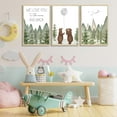 thumbnail image 4 of Baby Bear Nursery Canvas Wall Hieng Woodland Brown Bear Wall Decor Picture Mountain Nursery Print Love You To The Moon And Back painting Hiengwork for Boy Girl Newborn Home Decor, 4 of 6