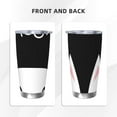 thumbnail image 3 of Cauagu Cat Meow Pattern 20oz Tumbler,Stainless Steel Vacuum Insulated Tumbler with Lid Insulated Coffee Mug Thermal Cup with Splash Proof Sliding Lid-Straw Two-piece Set, 3 of 8