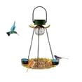 thumbnail image 2 of Solar Powered Outdoor Hummingbird Feeder | Suspended Metal Bird Water Feeding Device | Automatic Hydration | Polycrystalline Solar Panel | Durable Weatherproof | Easy Install | 1 Pack, 2 of 9