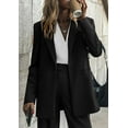 thumbnail image 6 of PRETTYGARDEN Women's Fall Two Piece Outfits Dressy Blazer Jacket and Wide Leg Pants Pockets Business Casual Office Suit Sets, 6 of 8