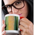 thumbnail image 2 of 3drose, Image of Corn Cob Partially Peeled. Yellow, Green Colors, 15oz Two-tone Red Mug, 2 of 6