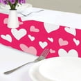 thumbnail image 6 of GZHJMY Valentines Heart Love Table Runner Seasonal Table Cloth Runner for Kitchen Dining Table Wedding Party Holiday Coffee Dining Home Decor 13 x 70 Inches, 6 of 7
