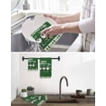 thumbnail image 5 of St. Patrick's Day Kitchen Dish Towels for Drying Dishes Set of 2, Lucky Shamrock Gnomes Gold Coin Spring Green Waffle Weave Microfiber Hand Tea Bathroom Towels Quick Dry & Absorbent Towel 12x12, 5 of 7
