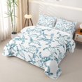 thumbnail image 3 of Erosebridal Blue Sea Turtle Quilt King for Boys Men, Cartoon Marine Animal King Coverlet Set, 3pcs, 3 of 7