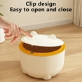 thumbnail image 5 of Kitchen Trash Can, Step-On Garbage Can with Lid, Tall Kitchen & Bathroom Trash Can, Small Office Waste Bin, Yellow - Xuniizn, 5 of 7