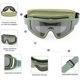 thumbnail image 4 of Gafas Airsoft Gafas de seguridad tácticas Gafas antiniebla Caza Ciclismo (Armygreen) Rojo Verde, 4 of 5
