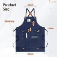 thumbnail image 6 of JASGOOD Work Aprons for Men Women with 9 Pockets Chef Apron Canvas Cross Back Aprons Heavy Duty Apron Black Tool Apron for Woodworkers Waterproof Apron, 6 of 9