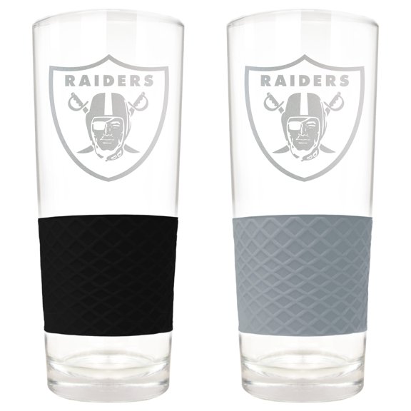Las Vegas Raiders 22oz. Logo Score Pint Glass Two-Piece Set
