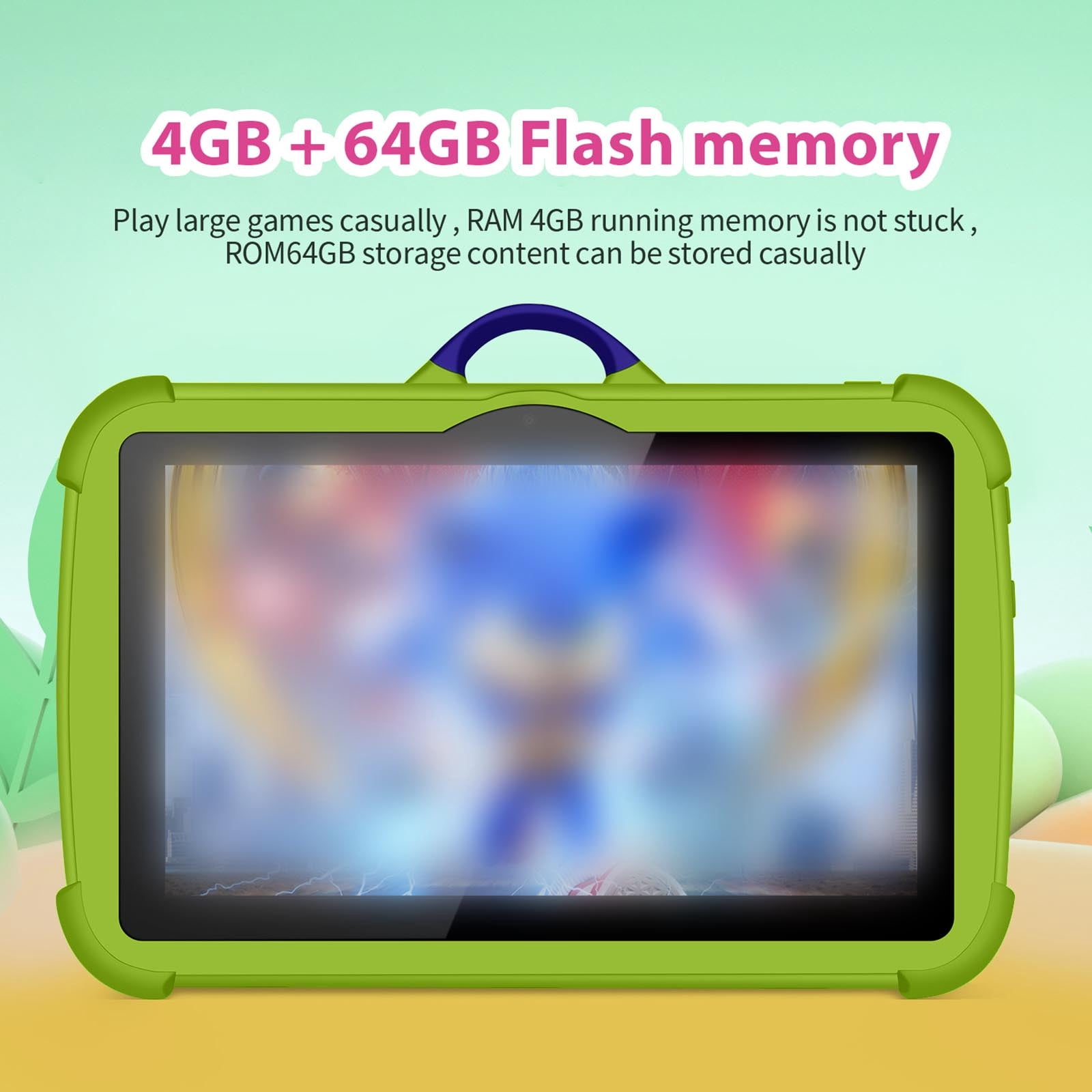 FHBVT 7-inch Android WIFI Bluetooth Tablet Portable IPS Display Touch Screen Educational Learning Device Long Battery Life Compact Lightweight Digital Pad for Home Travel Daily Entertainment