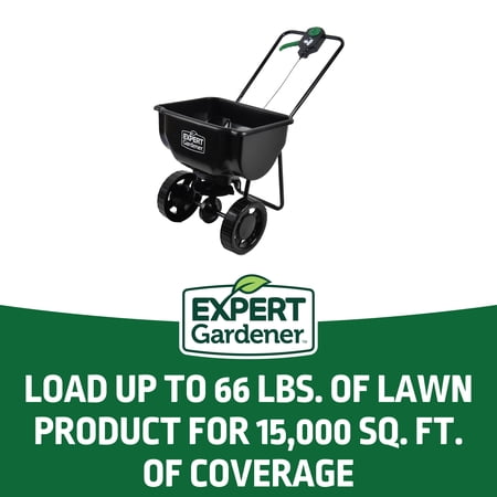 EXPERT GARDENER 66 LB CAPACITY PUSH BROADCAST SPREADER
