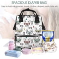 thumbnail image 4 of Yiaed Cute French Bulldog Print Multi-Function Travel Backpack Nappy Bags, Nursing Bag, Fashion Mummy, Roomy Waterproof for Baby Care, Stylish and Durable, 4 of 5