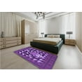 thumbnail image 5 of Ahgly Company Machine Washable Indoor Square Transitional Purple Area Rugs, 7' Square, 5 of 7