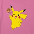 thumbnail image 2 of Girl's Pokemon Halloween Pikachu Jack-o'-Lantern Lollipop Graphic Cropped T-Shirt Light Pink X Large, 2 of 3
