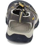 KEEN Newport H2 Closed Toe Water Sandals Raven/Aluminum Grey 7.5 M | Water Shoes | Barefoot Shoes Men | Cruise Essentials | Beach Shoes | Part Water Sandal, Part Hiker | Eco Anti-Odor