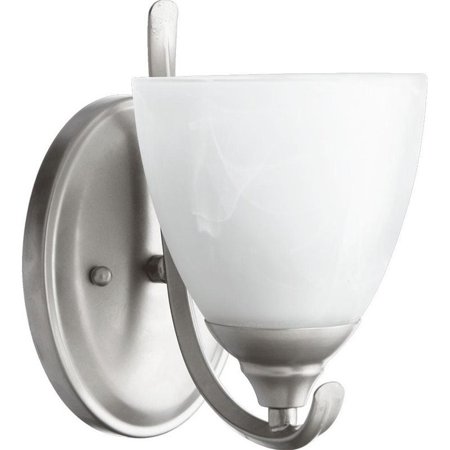 

Quorum Powell 1 Light Wall Light in Classic Nickel