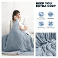 thumbnail image 3 of Naipo Heated Blanket 50" x 60" Flannel Soft Blanket for Couch 6 Heat Settings and 4 Hours Timer Shutdown Machine Washable Blue, 3 of 12