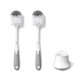 thumbnail image 1 of Juego de cepillos para biberones OXO Tot Grey con limpiador de pezones con soporte, paquete de 2, 1 of 6