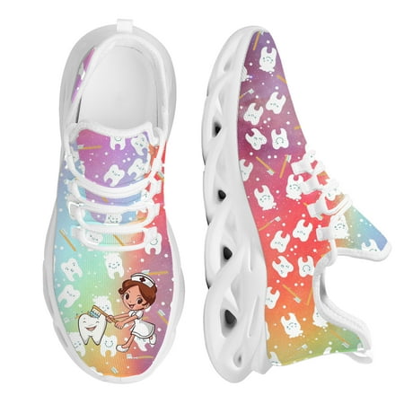 

Kawaii Nurse and Teeth Pattern Ladies Breathable Casual Sports Shoes 2024 Women s Mesh Sneakers Tenis Masculinos