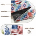 thumbnail image 6 of Independence Day Floral 2'x6' Runner Rugs for Hallway Kitchen Bedside Non Slip Washable, Red Blue Roses Patriotic Entryway Rug Runners with Rubber Backing, Long Carpet Runner for Laundry Room, 6 of 8