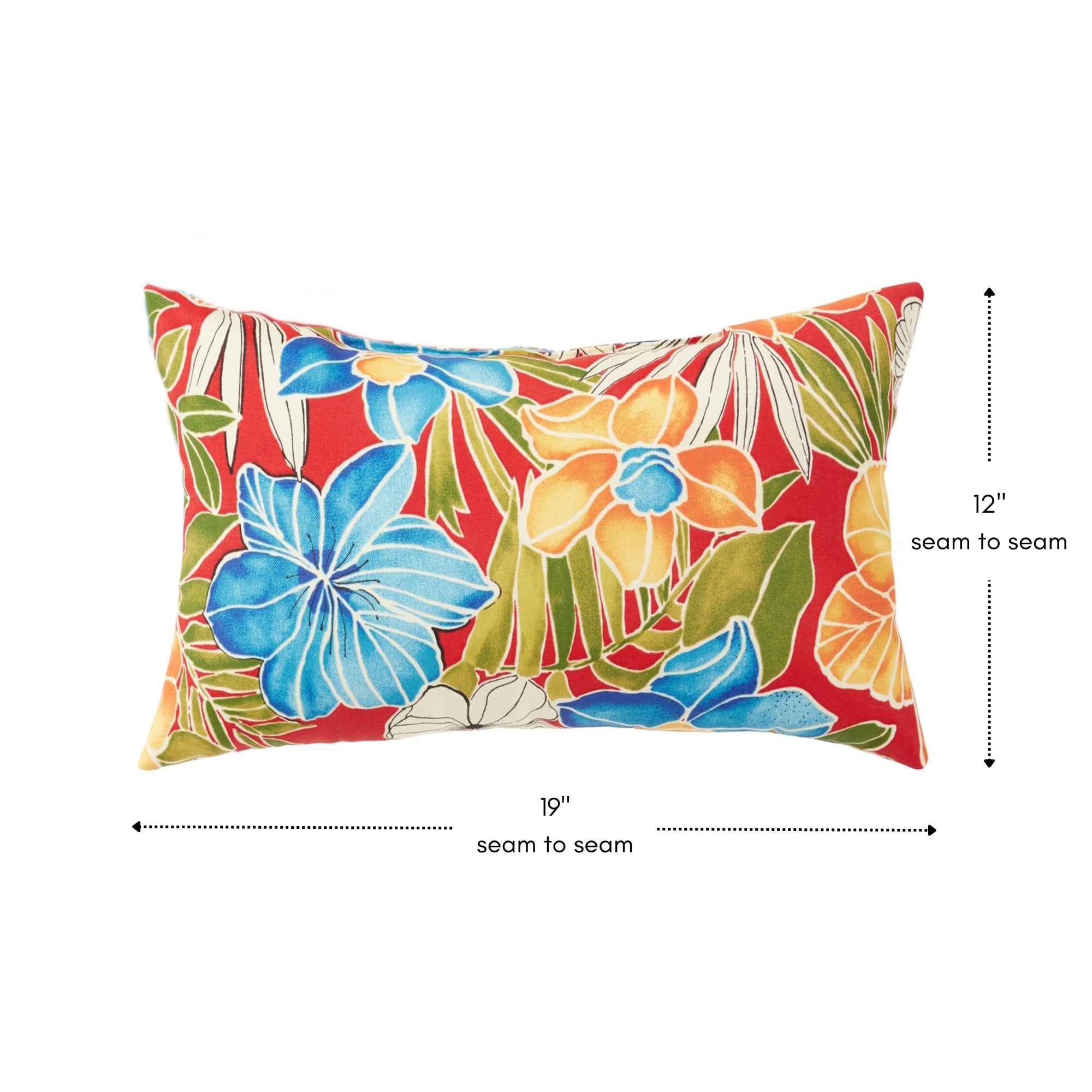 Greendale Home Fashions 19'' x 12'' Reversible Outdoor Throw Pillow, Set of 2, Aloha Red