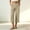 A#Beige, variant on Women's Cotton Blend High Waisted Wide Leg Capri Pants,Casual Cropped Trousers with Pockets for Summer Wear,Beige,Women's Capri L