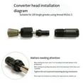 thumbnail image 2 of 3/6mm Angle Grinder to Straight Grinder Adapter Metal Grinder Chuck for 100 Angle Grinder Grinding Polishing, 2 of 10