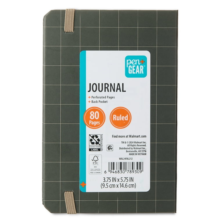 Pen+Gear Small Journal with Elastic Closure, Taupe, 3.75