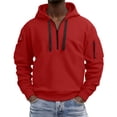 thumbnail image 6 of Luvrsol Men’s Plain Hooded Pullover Sweatshirt Solid Long Sleeve Everyday Athleisure Hoodie S-3XL, 6 of 6
