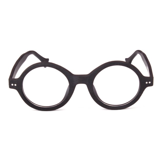 Agstum Vintage Round Optical Handmade Glasses Wood Frame Clear Lens