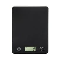 chefservz Digital Kitchen Precision Scale, Tempered Glass, Up to 11 lbs (5 kg) in oz/g -Black
