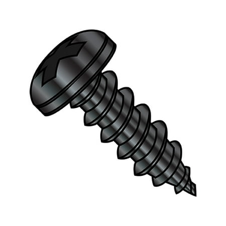 

10-12X5/8 Phillips Pan Self Tapping Screw Type A Fully Threaded Black Zinc (Pack Qty 7 000) BC-1010APPBZ