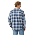 thumbnail image 3 of Free Country Men's Easywear Flannel Shirt Jacket Cool Blue Plaid XXL, 3 of 6