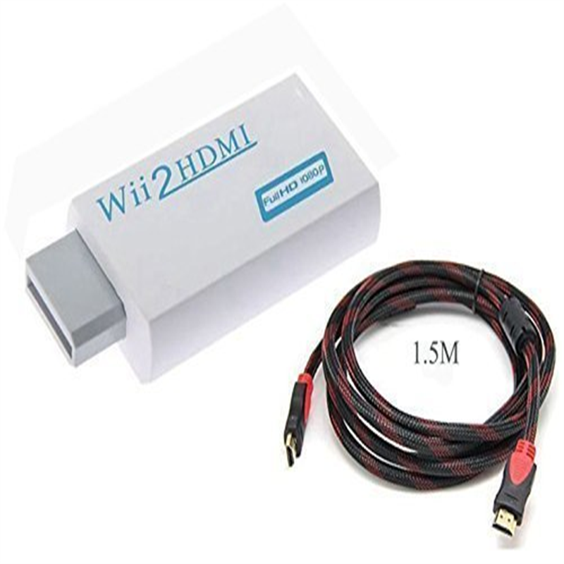 SHENFAN Wii To HDMI Converter Adapter + 1.5M High Speed HDMI Cable, HD