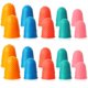 thumbnail image 1 of 20 Piezas Almohadillas De Goma Para Las Puntas De Los Dedos Empuñaduras Para Contar Dinero Cotejar Escritura Tarea De Clasificación Protector Grueso Reutilizable Tamaños Surtidos Azul Naranja Verde R, 1 of 5