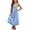 Blue, variant on Girls Summer Casual Solid Color Dress with Pockets for School Daily Wear Straight Dress Girls Sweater Baby Girl Birthday Outfit Girls Plaid Party Games Family Flower Girl Dress Eggplant Flag