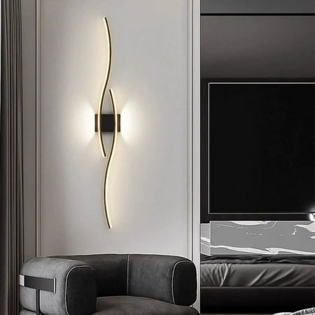 

Minimalist Bedroom LED Wall Lamps Decor for Sofa Background Interior Wall Lights Wall Sconce for Corridor Aisle Black White Gold