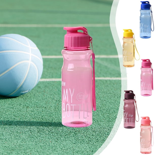 Botella de agua portátil de 550 ml | Diseño esmerilado semitransparente | Tapa sellada a prueba de fugas | Tapa de prensa abatible | Gran capacidad para actividades al aire libre, deportivas y de