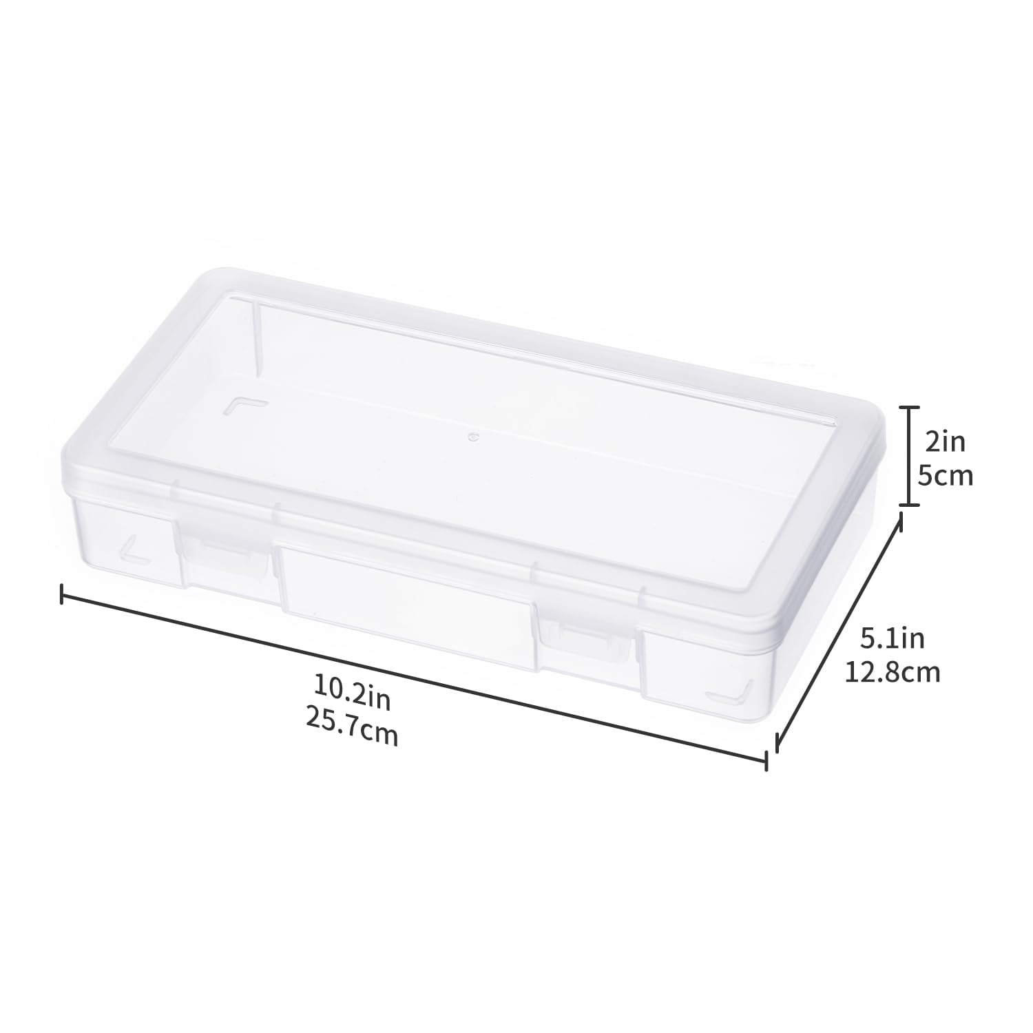 Novelinks 9 Pack Medium Stackable Plastic Storage Box Containers Clear Hobby Art Craft Organizer Rectangle Box for Pencil Box Crayon Beads Jewelry, Clear
