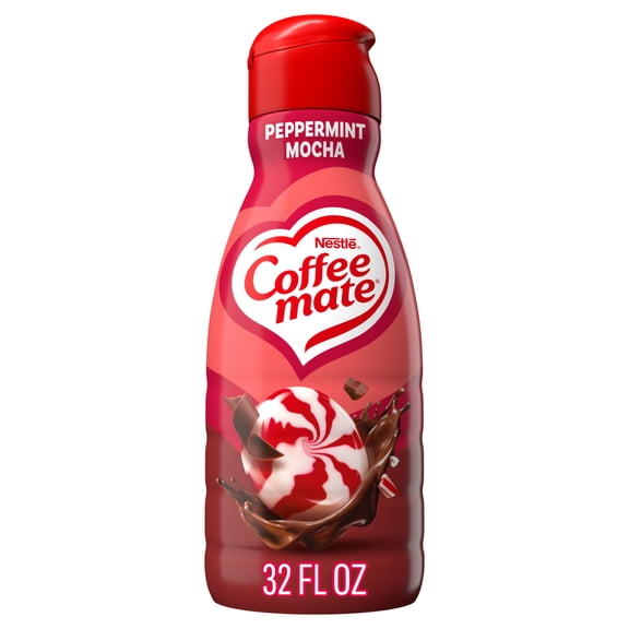 Coffee mate Peppermint Mocha Non-Dairy Liquid Coffee Creamer, 32 fl oz