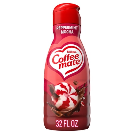 Coffee mate Peppermint Mocha Non-Dairy Liquid Coffee Creamer, 32 fl oz