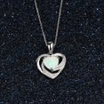 thumbnail image 2 of Collar con colgante de corazón de ópalo incrustado, collar con colgante para chica con personalidad, joyas de moda para mujer, 2 of 4
