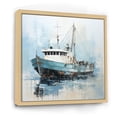 thumbnail image 2 of Designart "Azure And Snow Fishing Vessel I" Coastal Floater Framed Wall Art Prints, 2 of 5