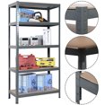 thumbnail image 2 of Zimtown 35"W x 18"D x 71"H 5-Shelf Garage Wire Shelving Unit Steel Storage Rack, Black/Gray, 2 of 6